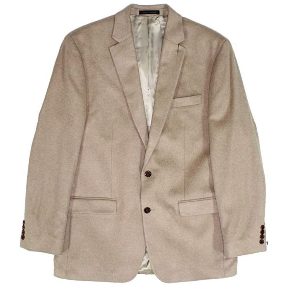 Lauren by Ralph Lauren Mens Sport Coat Two Button Wool Beige